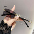 Photochromic Prescription Glasses Formal Rimless Anti-Blue Men Premium Beveled No Rim With Rx Women Prescription Sunglasses