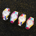 2025 Women Random Droplet Oil Color Rainbow Quartz Bangle Watch Cross-Border Pro Supply Export Watch Supply