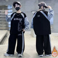 Boys' Color Block Fleece-Lined Hoodie Set