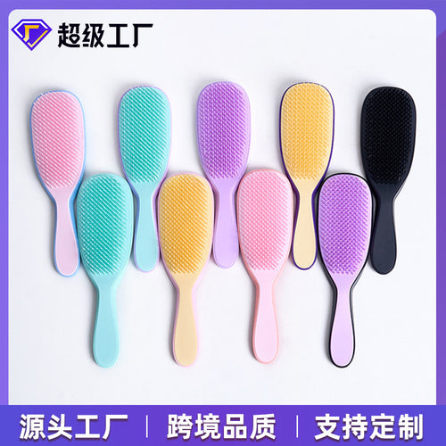 Gem Li Factory Wholesale Cute Candy Fruit Color Cushion Comb Piece Curly Comb Smoothing Comb Hair Brush Oval Round Massage