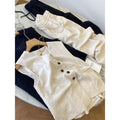 Chic Fashion Sleeveless Drapey Wide Leg Pants + Vest + Tank Top 2-Piece Set
