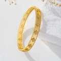 New Simple Bangle Four Leaf Clover Mini Set Crystal Western Light Luxury Trendy Bangle Crystal Lucky Flower Bracelet Hand Jewelry Item
