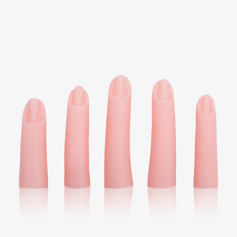 Silicone Nail Practice Fingers - Magnetic Model for Press-On Nail Training, 5-Pack
