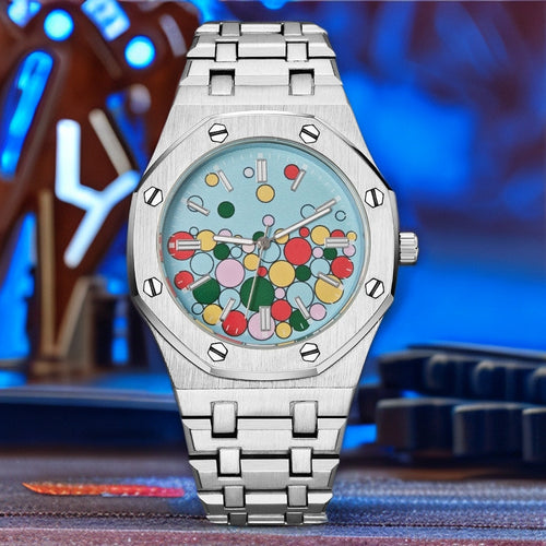 Cross-Border Hit Trendy Play Bubble Candy Watch Unisex Steel Band Casual Premium Glow Waterproof Watch Drop Ship