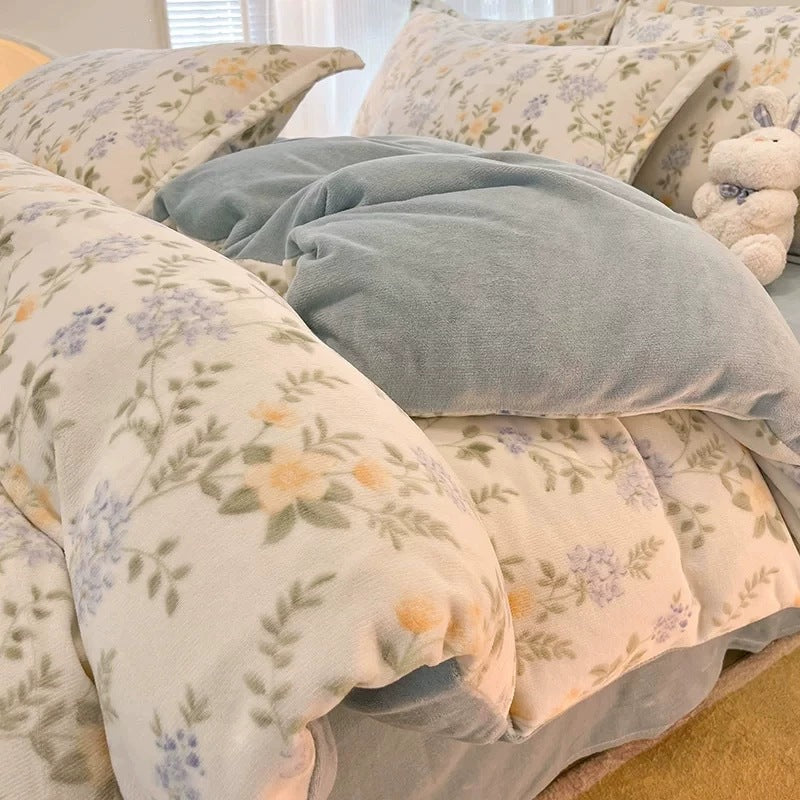 Monica Milk Velvet 4-Piece Winter Bedding Set - view 7