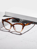 Contrast Cat-Eye Plano Women ins Breeze Western Glasses Frame Men Party Personality Bare Face Stud Wear Jewelry Frame