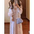 Women's New Chinese Fashion Frog Button Floral Qipao Dress + Skirt + Cardigan + Tank - As Pictured