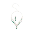 Sparkle Dream Coronation Imperial Breeze Full Diamond Teardrop Jewelry Set Retro Banquet Wedding Necklace Light Luxury Niche Necklace