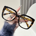 Fashionable Plano Women Premium Big Frame Cat-Eye Western Trendy No Rx Casual Wear Jewelry Glasses