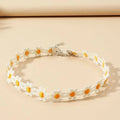 Western Small Daisy Choker Fresh Collarbone Bead Collar Sweet Embroidered Necklace Maiden Simple Necklace N6072