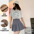 Spring-Summer Korean Plus Size High Waist Loose Elastic Skirt + Pleated Skirt + Short Skirt