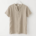 summer european and american foreign trade men's casual loose shirts men's trendy stand-up collar li