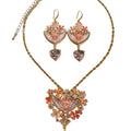 Cyan Island Accessory Height Stock Fresh Sweet Heart Angel Stud Heavy-Duty Fashionable Design Detail Necklace Jewelry Set