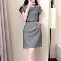 Fitted Slimming Professional Dress, Lady Elegant