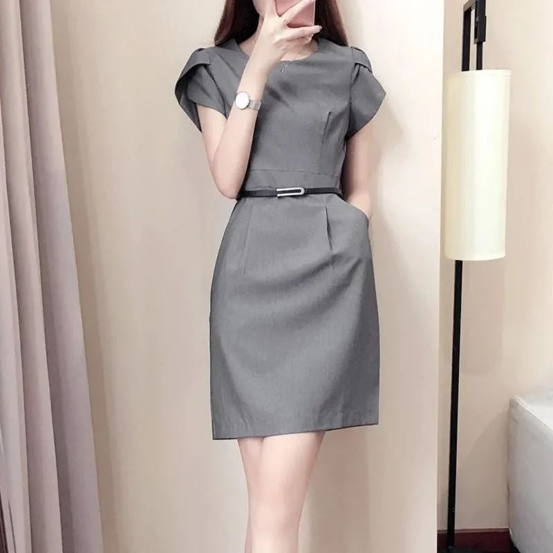 Fitted Slimming Professional Dress, Lady Elegant