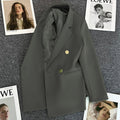 Women's Casual Fashion Petite Loose Jacket 2026 | Trendy Jacket - Black Pants