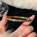 Premium Bangle 2025 Fashionable Simple Bangle Plain Band Bestseller Gold Accessory Bracelet Couples Bracelet New