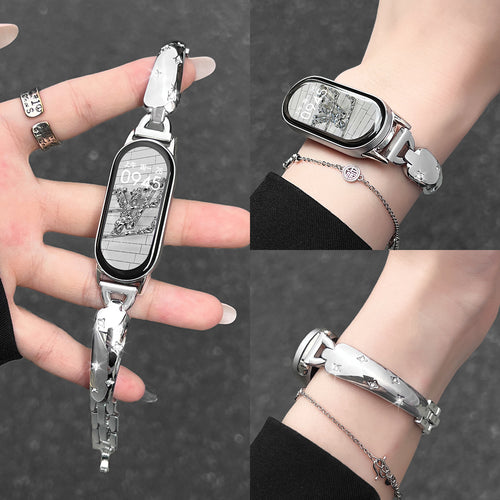 Fits Xiaomi Band 10nfc Band New Crescent Diamond Bangle 9 / 8nfc Wrist Strap Women Summer Day Premium