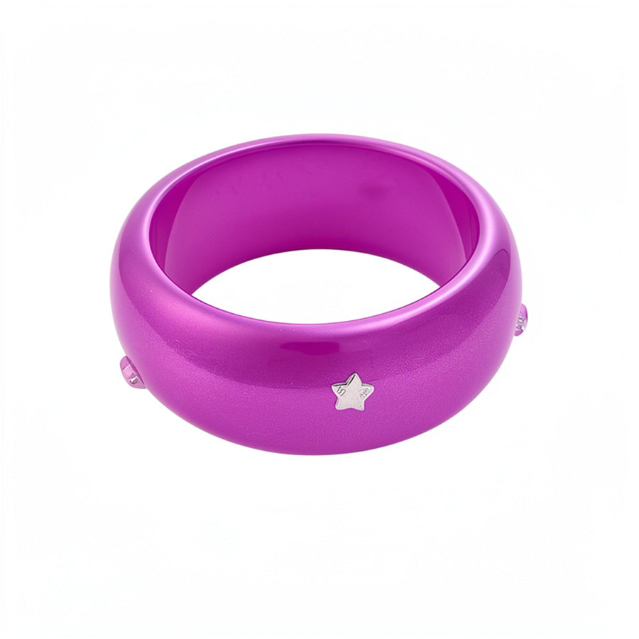 Resin Starfish Textured Bangle Bracelet - view 5