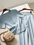 Summer Elegant Pants 2-Piece Set