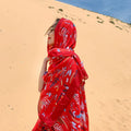 Women's Ethnic Shawl + Cape 2026 - Red