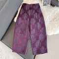 Summer New Chinese Retro Jacquard Loose Elastic Pants