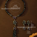 Vintage Accessory Height Stock Retro Fashionable Versatile Fringe Necklace Elegant Light Luxury Style Heart Pendant Jewelry Set
