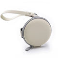 Round Frame Fold Bag Glasses Case Jewelry Storage Bag Round Box Black/White Grid Zipper Bag Fold Reading Glasses