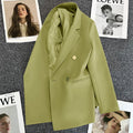 Women's Fall Elegant Slimming Blazer + Top 2026 | Casual Blouse - Orange Red