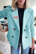 Women's Spring Fashion Elegant Wool Patchwork Jacket 2026 | Trendy Jacket - Brown