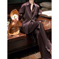 Summer Office Relaxed Loose Wide Leg Pants + Shirt 2-Piece Set