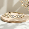 Coated Platinum Full Diamond Pig Nose Bracelet Light Luxury Premium Accessory Bangle Cross-Border Hit Gold Yellow Color Hand Jewelry Wholesale