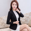Women's Fall Korean Casual Fitted Blazer + Top 2026 | Casual Blouse - Khaki