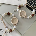 DIY Bestie Hand Watch Women Middle-School Ladies Student ins Niche Forest Retro Forest Style Simple Small New Versatile