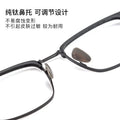Beesfen New BW7010V Full-Frame Formal Glasses Men Ultra-Light Pure Titanium Prescription Frame Browline Glasses Frame