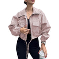 Women's Fall Cropped Jacket 2026 | Trendy Jacket - Khaki