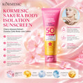 KORMESIC全英文樱花隔离身体防晒乳Sunscreen清爽跨境外贸批发