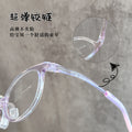 Oval Round Kids Glasses Student Special Use Glasses Frame Soft Silicone Nose Pad Can Fit Anti-Blue-Light Myopia Cinnabar Sun Glasses