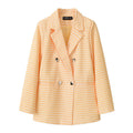 Women's Fall Elegant Slimming Blazer + Top 2026 | Casual Blouse - Orange Red