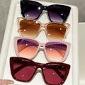 Big Frame Cat-Eye Men Sunglasses Women Cross-Border Hit Fashionable Premium Sunglasses ins Prop Wear Jewelry Sunglasses