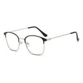 New Overseas Square Frame Glasses Frame Metal Retro Full-Frame Browline Frame Men Fashionable Photochromic Anti-Blue-Light Plano