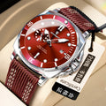 Swiss Brand Large Dial Casual Leather Band Mens Watch Quartz Watch Live Export Bestseller Drop Ship