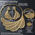 Western New Overseas Shell Mini Set Cubic Zirconia Necklace Bracelet Set Ring Earrings Middle East Bride Accessory Set