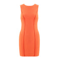 Solid Sleeveless Crew Neck Bodycon Dress, Ins Style