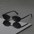 New Oval Round Sunglasses Sun-Proof Trendy Fashionable Sunglasses Personality Versatile Influencer Style Premium Sunglasses