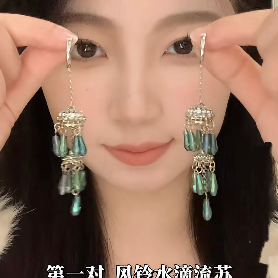 Bohemian Shell Bead Tassel Earrings - view 10