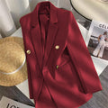 Women's Fall Korean School Loose Blazer + Top 2026 | Casual Blouse - Houndstooth Pants