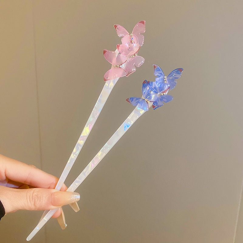 Butterfly Acetate Hair Stick - view 4