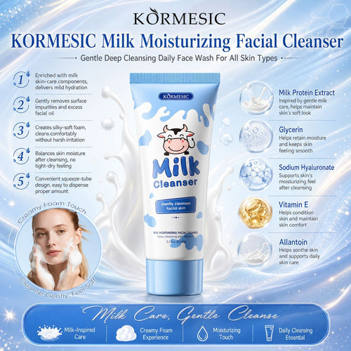 KORMESIC牛奶保湿洁面乳Facial cleanser滋润洗面奶外贸跨境批发
