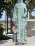 Women's Summer Office Long Sleeve Printed Set 2026 | 2 Piece Outfit Set - 3K6Y25MF26YTNSB221